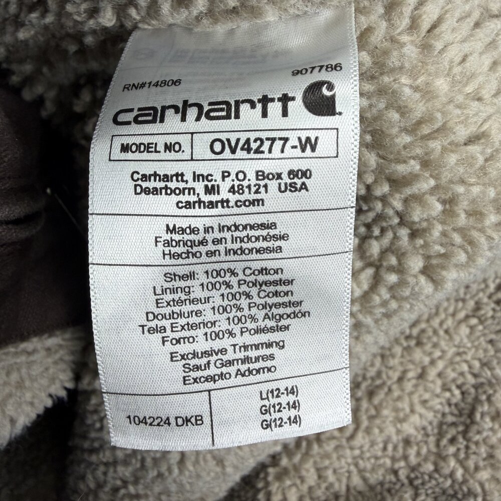 Carhartt Women's Sherpa-Lined Duck Vest Size L Brown - Picture 5 of 10
